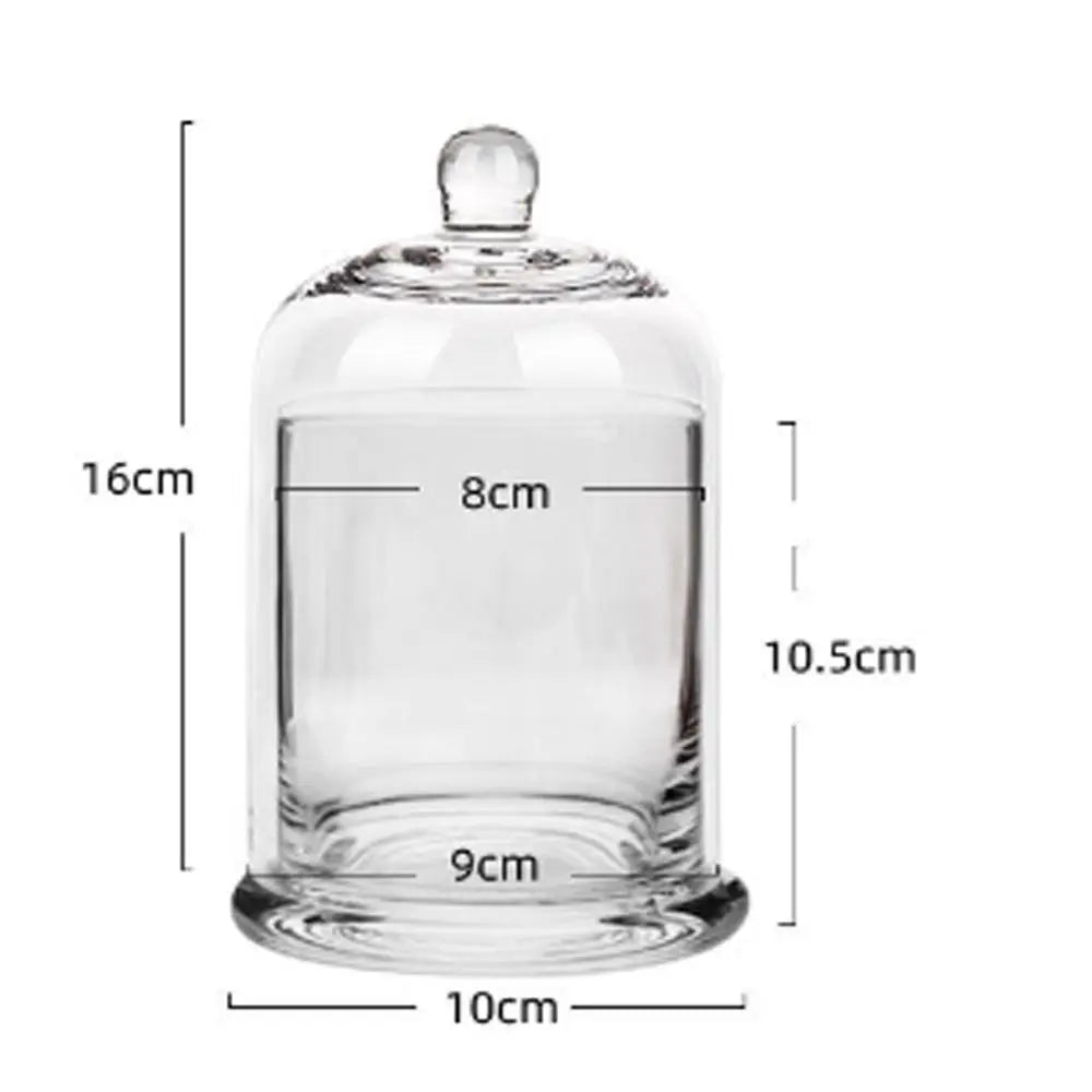 Glass Storage Jar 8 Colors Eternal Life Flower Art Candle