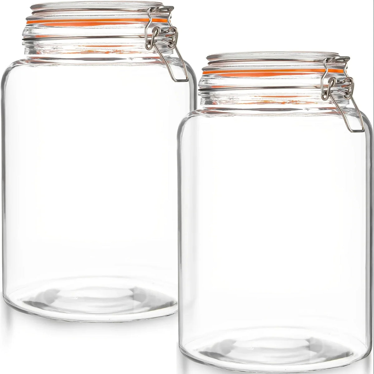 1 Gallon Glass Mason Jar with Hinged Lids Extra Wide Mouth