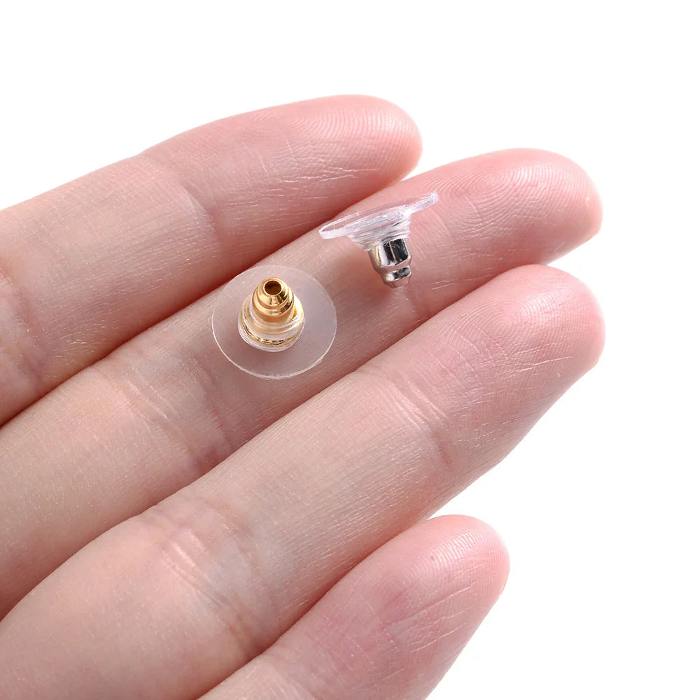 160Pcs 11X6mm Silicone Earring Backs With Pad Replacement