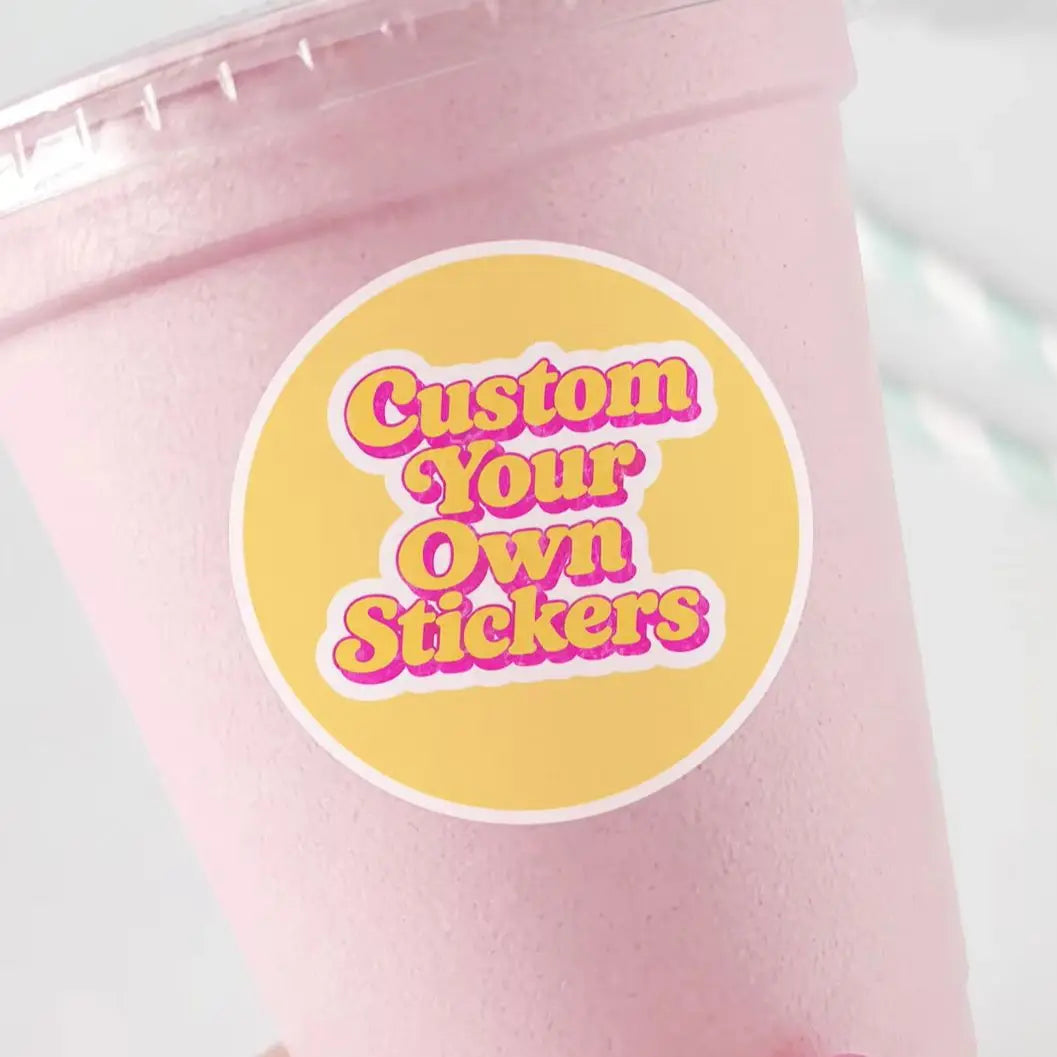 180Pcs Transparent Waterproof Round Custom Stickers Labels