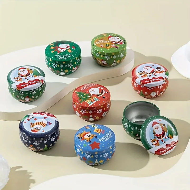 2.5oz 8 Pcs Tinplate Empty Scented Candle Tin Jars Reusable