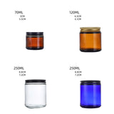 2-Pack 2oz 4oz 8oz 16oz Amber Clear Blue Glass Straight Candle Jars
