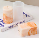 3D Geometric Silicone Candle Mold New Texture Cylindrical