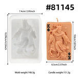 3D Spade K King Poker Card Silicone Candle Mold King Ring