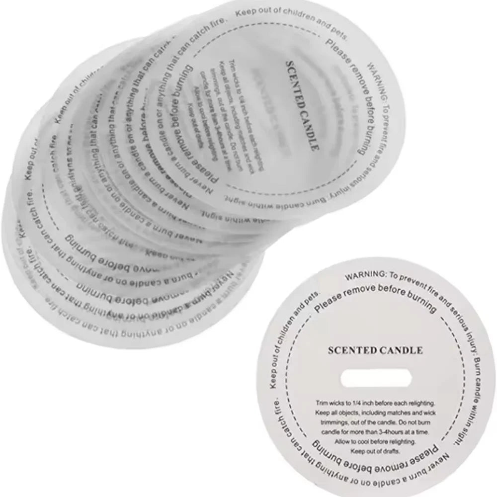 50 Pcs Candle Cup Labels Round DIY Manual Aroma Candle