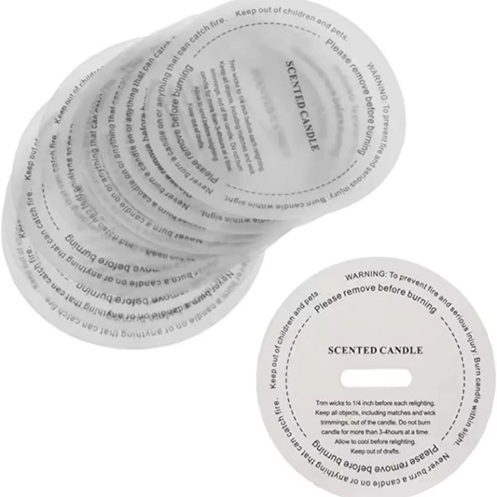 50 Pcs Candle Cup Labels Round DIY Manual Aroma Candle