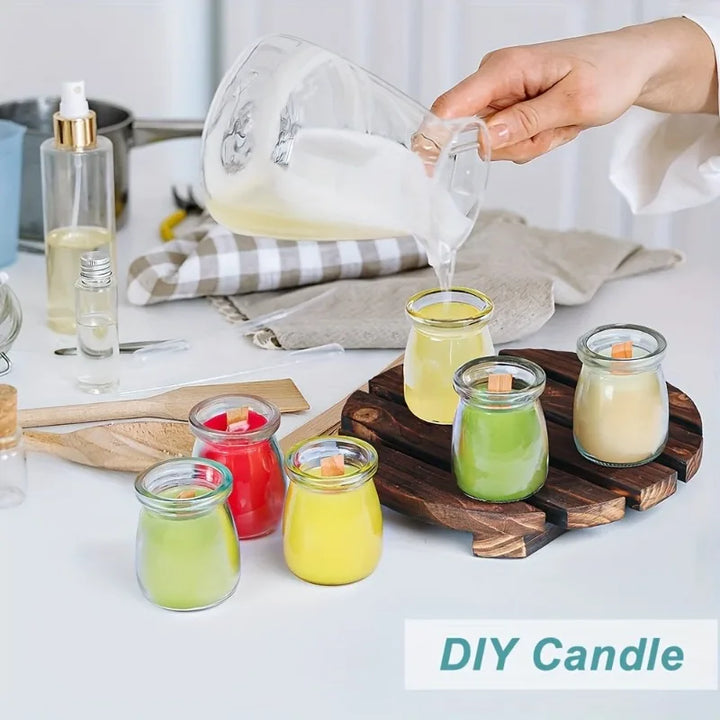 6-40pcs Small Glass Candy Jars with Cork Lids 3.4oz DIY Candle