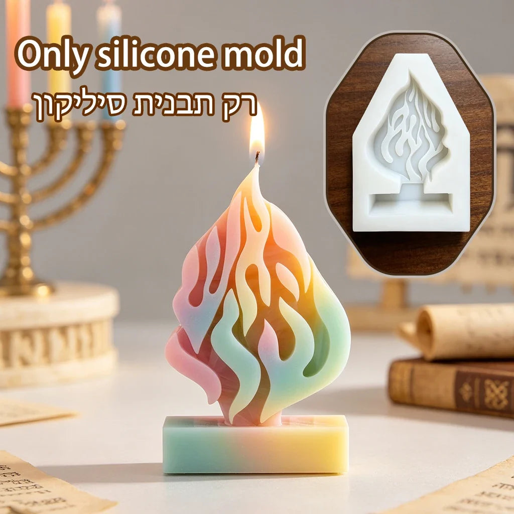 Eternal Flame Candle Mold for Hanukkah Memorial Symbolic