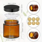Glass Candle Jars 4oz Amber Round Glass Jars with Lids