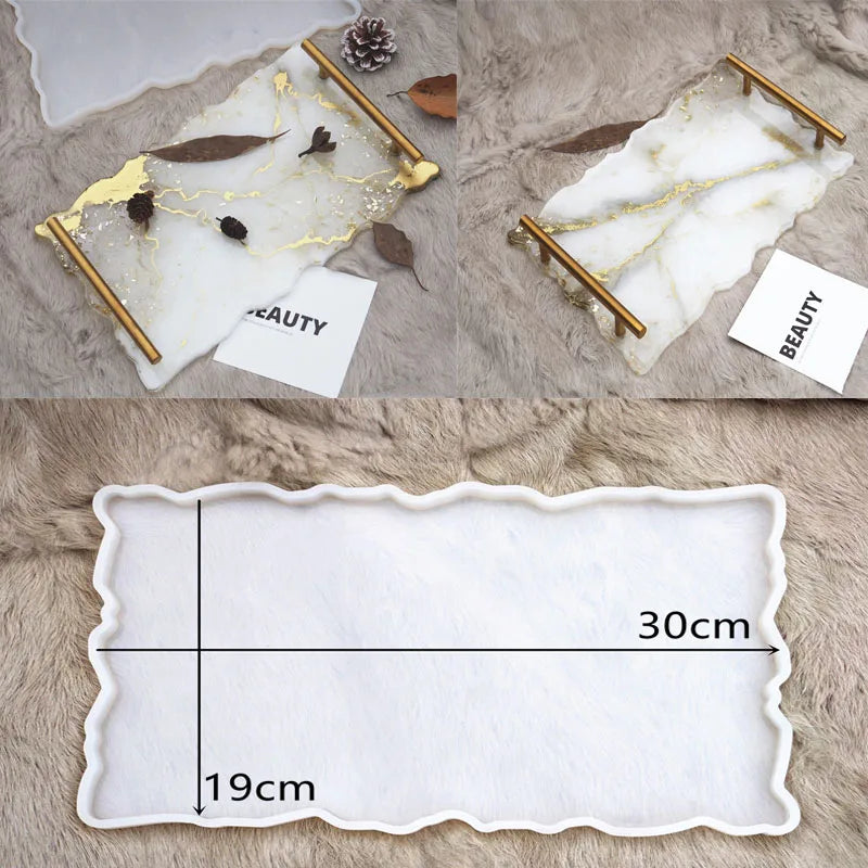 Silicone Mold For Resin Large Rectangle Tea Plate Coaster