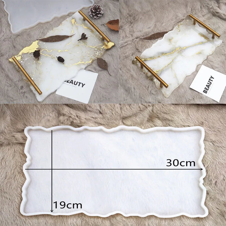 Silicone Mold For Resin Large Rectangle Tea Plate Coaster