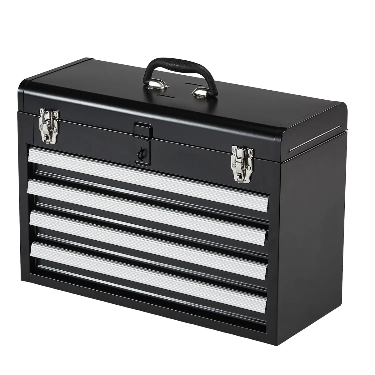 SucceBuy 20.5in Metal Tool Box Portable 4-Drawers Tool Chest